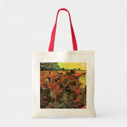 De Rode Vineyard van Vincent van Gogh Tote Bag (Voorkant)