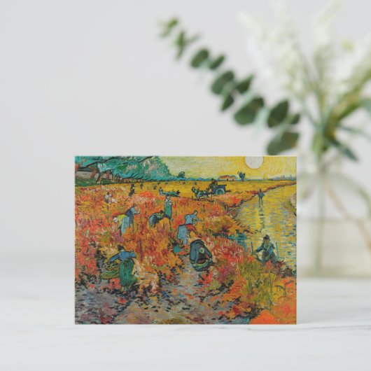 De Rode Vineyard, Vincent Van Gogh, Briefkaarten (Staand voorkant)