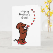 De rode Vlotte Harten van het Moederdag van de Kaart (Gele Bloem)