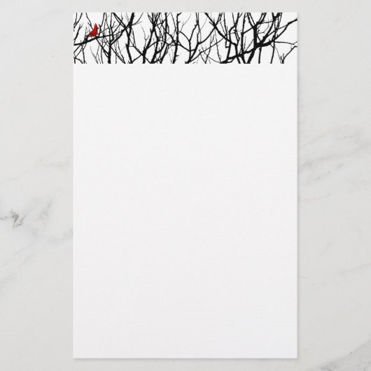De rode vogel van Leslie Peppers Briefpapier (Voorkant)