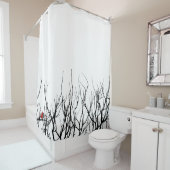 De rode vogel van Leslie Peppers Douchegordijn (In situ)