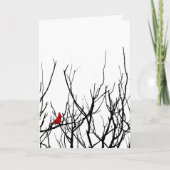 De rode vogel van Leslie Peppers Feestdagen Kaart (Voorkant)