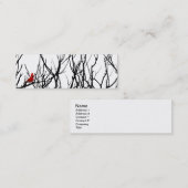 De rode vogel van Leslie Peppers Mini Visitekaartje (Voorkant / Achterkant)