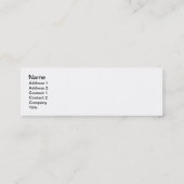 De rode vogel van Leslie Peppers Mini Visitekaartje (Achterkant)