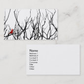 De rode vogel van Leslie Peppers Visitekaartje (Voorkant / Achterkant)