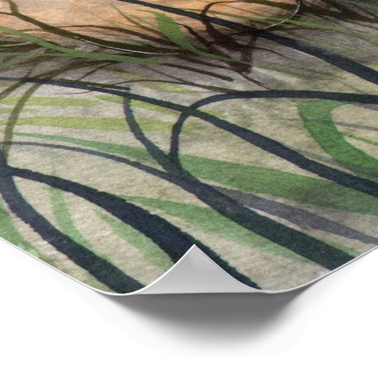 De rode vos-afdruk poster (Hoek)