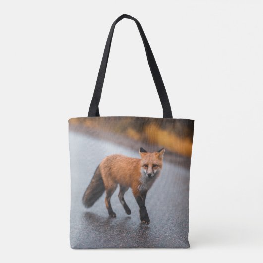 De rode vos tote bag (Achterkant)