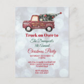 De rode Vrachtwagen van de Levering van Kerstmis Briefkaart (Voorkant)