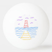 De rode vuurtoren en de Pier Ping Pong Ball (Achterkant)