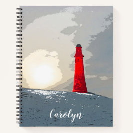 De rode vuurtoren in jouw naam notitieboek