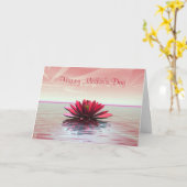 De Rode Waterlelie van het moederdag Kaart (Gele Bloem)