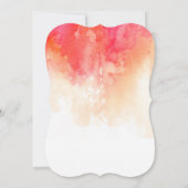 De rode waterverf bewaart de datum. Peach bruiloft Save The Date (Achterkant)