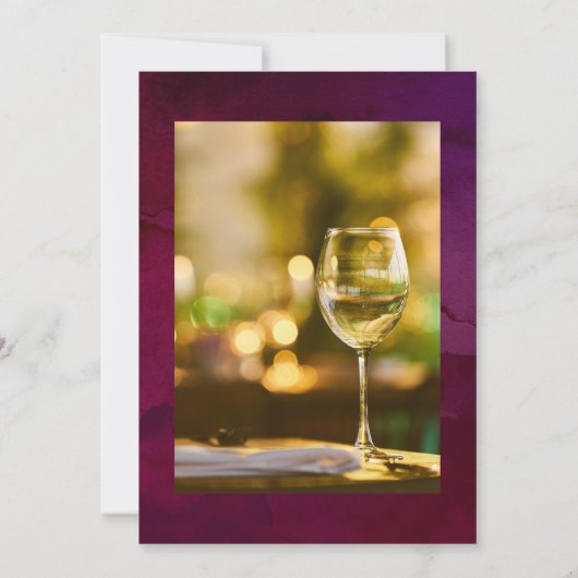 De Rode Wijn van Burgundy Plum Tasting Celebration Kaart (Achterkant)