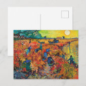 De rode wijngaard door Van Gogh Briefkaart (Voorkant / Achterkant)