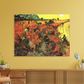 De rode wijngaard door Vincent van Gogh Canvas Afdruk (Insitu (Woonkamer))