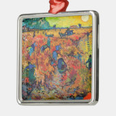 De rode wijngaard door Vincent van Gogh Metalen Ornament (Links)
