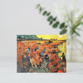 De rode wijngaard Vincent van Gogh Briefkaart (Staand voorkant)