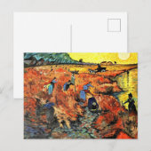 De rode wijngaard Vincent van Gogh Briefkaart (Voorkant / Achterkant)