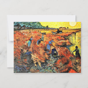De rode wijngaard Vincent van Gogh Briefkaart