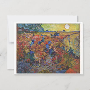De rode wijngaard   Vincent van Gogh   Briefkaart