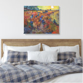 De rode wijngaard | Vincent van Gogh | Canvas Afdruk (Insitu (Slaapkamer))