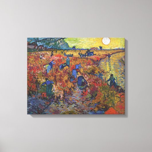 De rode wijngaard | Vincent van Gogh | Canvas Afdruk (Voorkant)