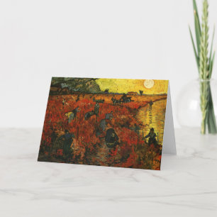 De rode wijntuin in Arles Kaart