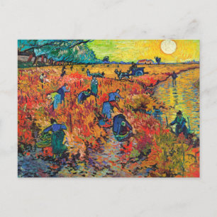 De rode wijnwerf van Van Gogh Briefkaart