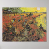 De rode wijnwerf van Van Gogh - Poster (Voorkant)