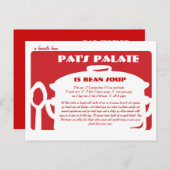 De rode & Witte Aan te passen Pot van de Soep van Briefkaart (Voorkant / Achterkant)