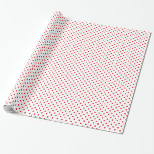 De rode Witte Achtergrond van Stippen Cadeaupapier