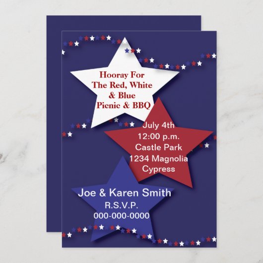 De Rode, Witte, Blauwe Uitnodiging van de Staren (Voorkant / Achterkant)