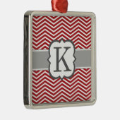 De rode Witte Chevron van de Brief K van het Metalen Ornament (Rechts)