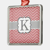 De rode Witte Chevron van de Brief K van het Metalen Ornament (Links)
