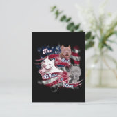 De rode, witte en blauwe honden briefkaart (Staand voorkant)