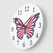 De rode Witte en Blauwe Ronde klok van de Vlinder (Hoek)