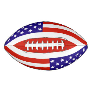 De rode, Witte en Blauwe Vlag van de V.S. American Football