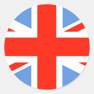De rode Witte en Blauwe Vlag van Union Jack het UK Ronde Sticker