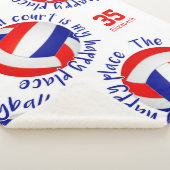 de rode witte volleybalrechtbank is blij sherpa deken (3/4)