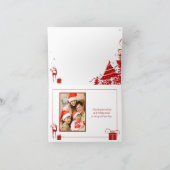 De rode, Witte Vrolijke Kerstbomen & Kaart van de (Binnen)