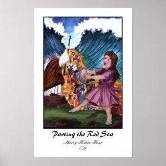 De rode Zee afdrukken scheiden Poster