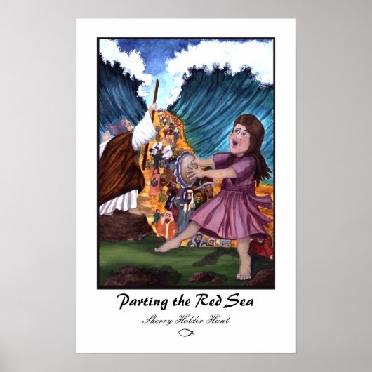 De rode Zee afdrukken scheiden Poster (Voorkant)