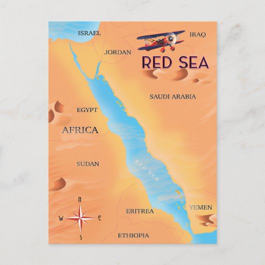 De Rode Zee Reisgids Briefkaart (Voorkant)