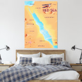 De Rode Zee Reisgids Canvas Afdruk (Insitu (Slaapkamer))