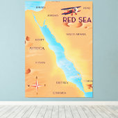 De Rode Zee Reisgids Canvas Afdruk (Insitu (Houten vloer))