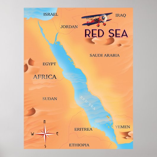 De Rode Zee Reisgids Poster (Voorkant)