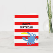 De rode Zeevaart Blauwe Krab Gepersonaliseerde Kaart (Voorkant)