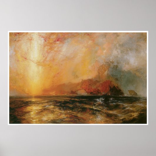 De rode zon daalt 1875-76 onherroepelijk. poster (Voorkant)
