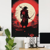 De Rode Zon, een symbool van Epic Warrior in het J Poster (Thuiskantoor)