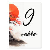 De rode zon en de oude sakura kaart (Voorkant)